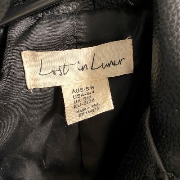 Faux leather jacket, black, size small - Picture 3 of 3